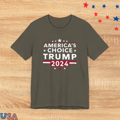 patriotic stars T-Shirt Army / XS America's Choice Trump 2024