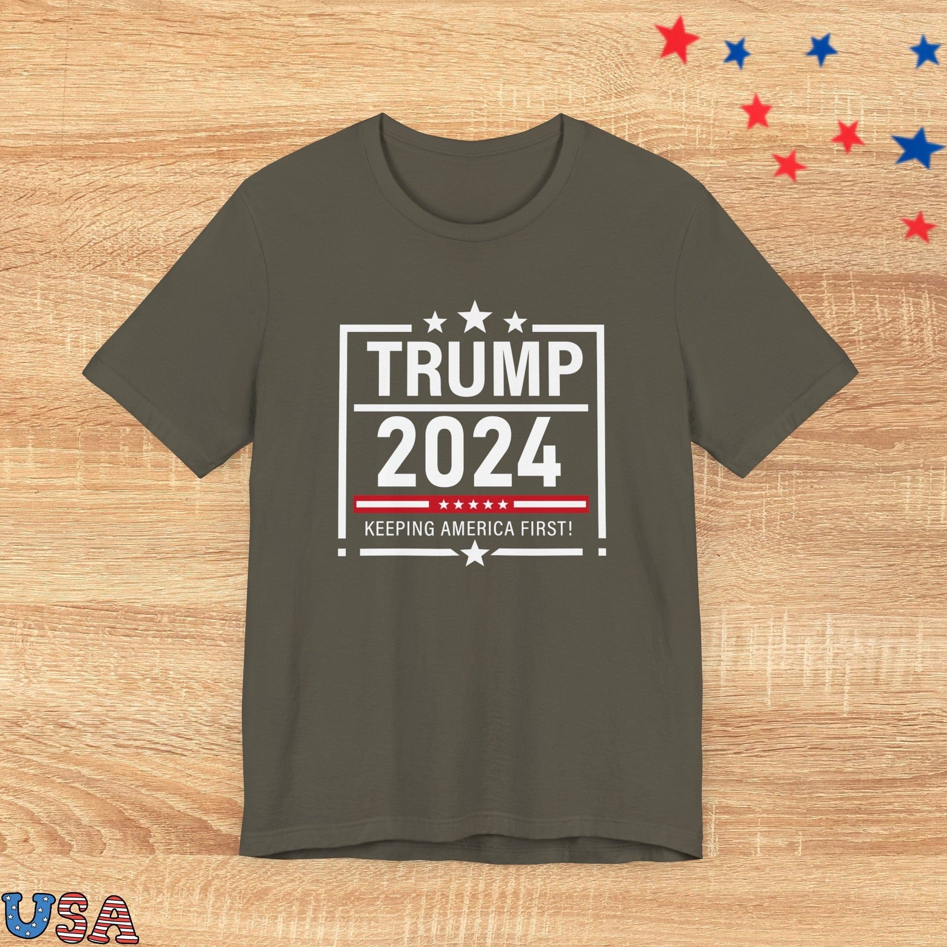 patriotic stars T-Shirt Army / XS Keeping America First!