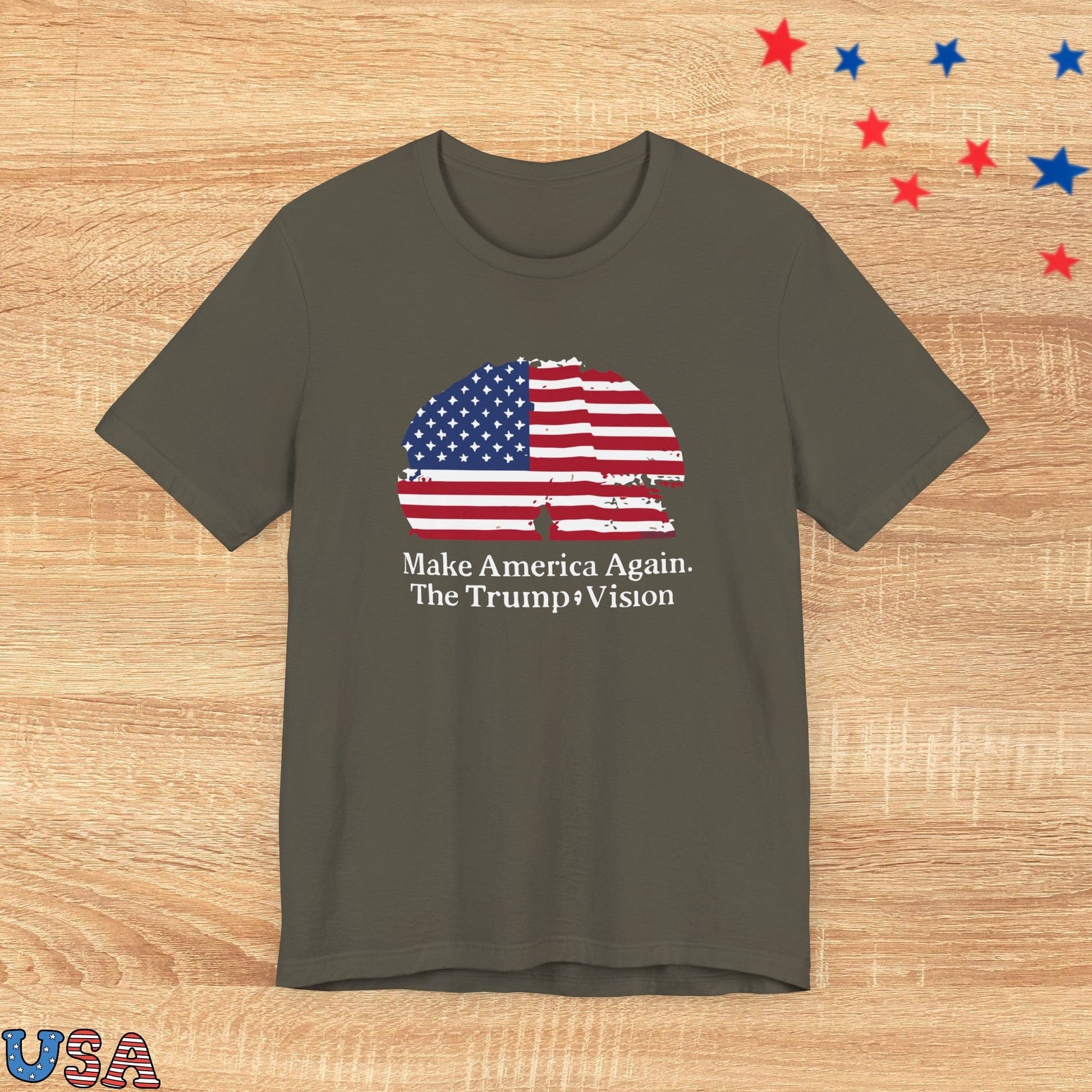 patriotic stars T-Shirt Army / XS Make America Again! The Trump Vision