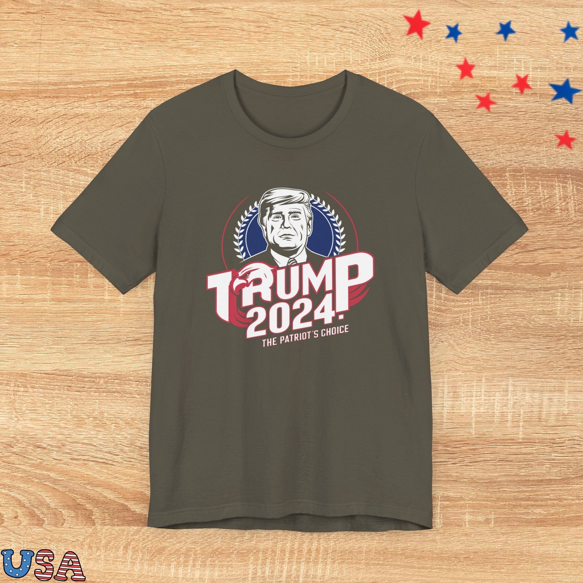 patriotic stars T-Shirt Army / XS Trump 2024 The patriot's Choice