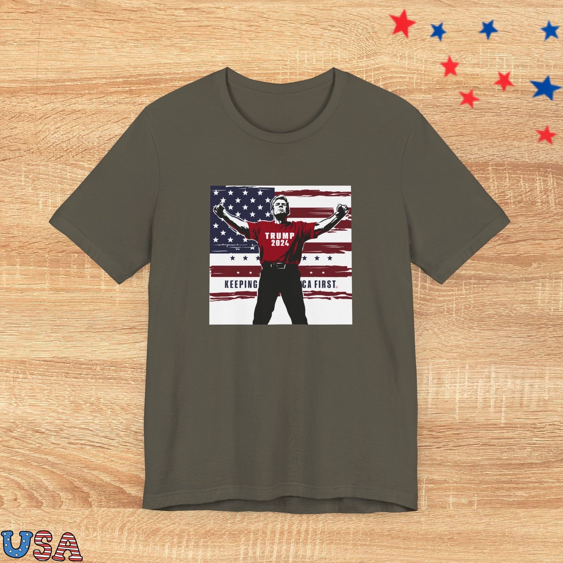 patriotic stars T-Shirt Army / XS Trump Hero