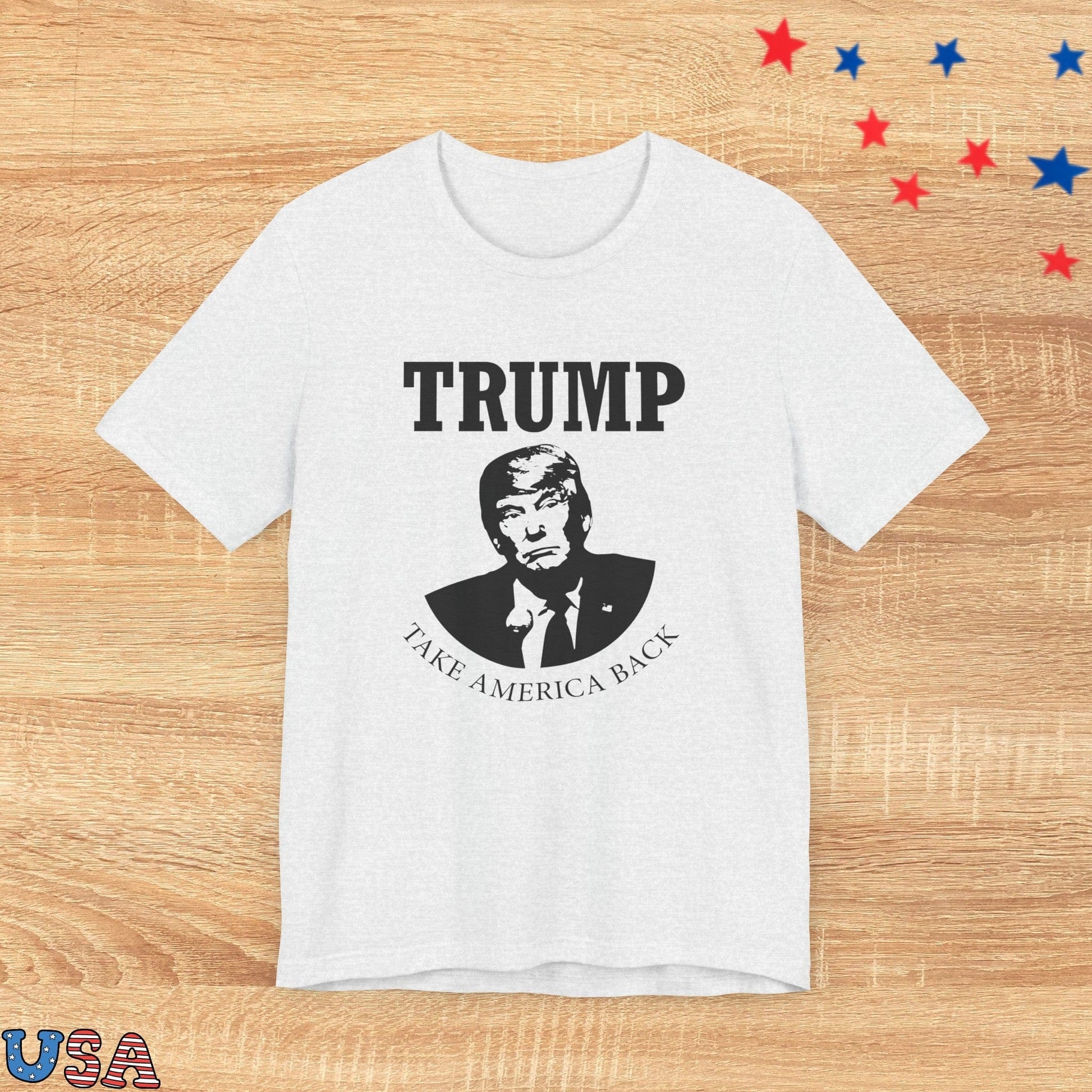 patriotic stars T-Shirt Ash / XS Trump Take America Back