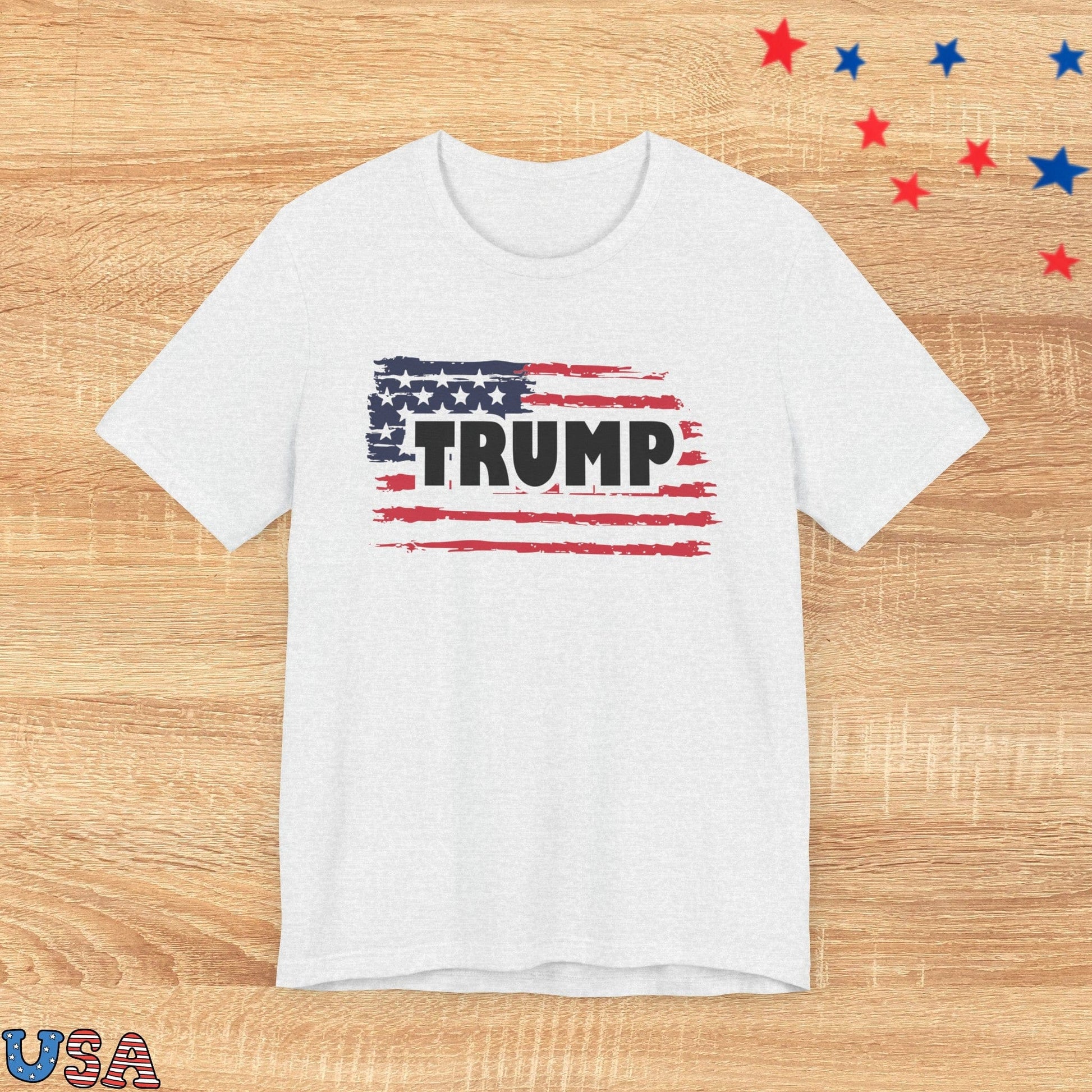 patriotic stars T-Shirt Ash / XS Trump USA Flag