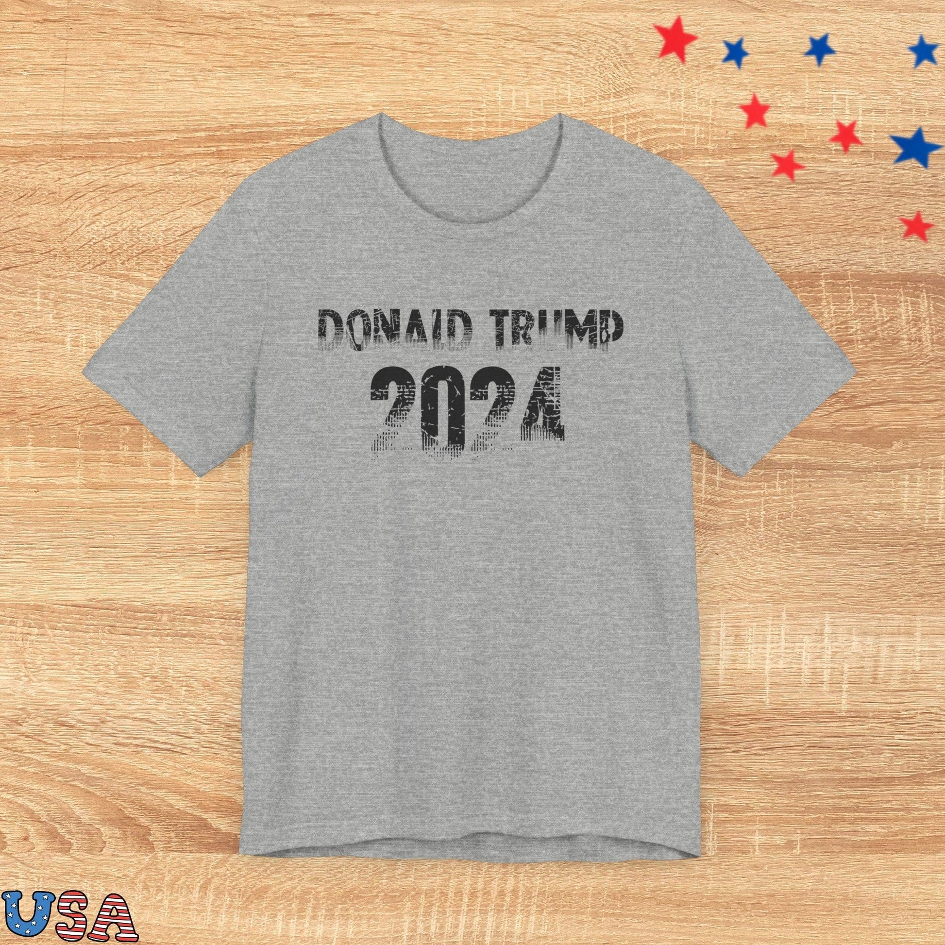 patriotic stars T-Shirt Athletic Heather / XS Donald Trump 2024