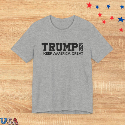 patriotic stars T-Shirt Athletic Heather / XS Trump Keep America Great 2024