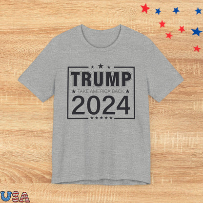 patriotic stars T-Shirt Athletic Heather / XS Trump Take America Back 2024