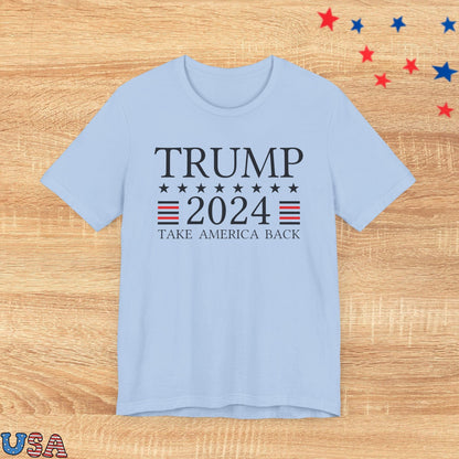 patriotic stars T-Shirt Baby Blue / XS Trump 2024 Red Lines