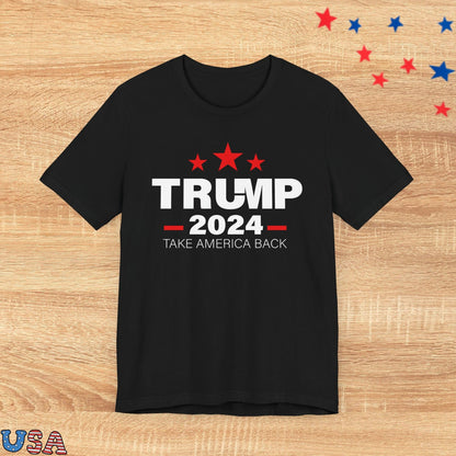 patriotic stars T-Shirt Black / XS Trump 2024 Red Stars