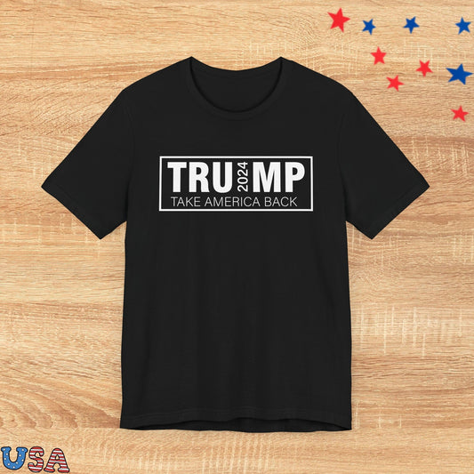 patriotic stars T-Shirt Black / XS Trump 2024 Take America Back