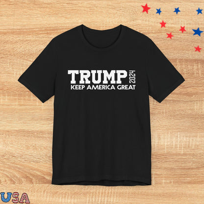 patriotic stars T-Shirt Black / XS Trump Keep America Great 2024