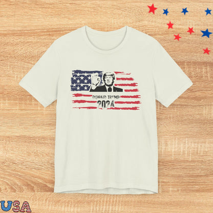 patriotic stars T-Shirt Citron / XS Donald Trump 2024 with The Flag