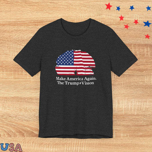 patriotic stars T-Shirt Dark Grey Heather / XS Make America Again! The Trump Vision