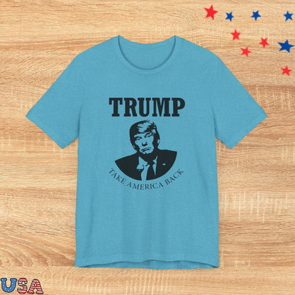 patriotic stars T-Shirt Heather Aqua / XS Trump Take America Back