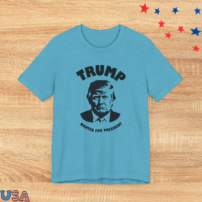 patriotic stars T-Shirt Heather Aqua / XS Trump Wanted For President