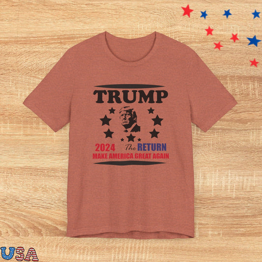 patriotic stars T-Shirt Heather Clay / XS Trump 2024 The Return
