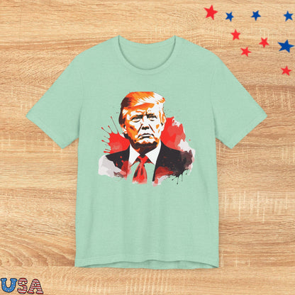 patriotic stars T-Shirt Heather Mint / XS Trump 2024