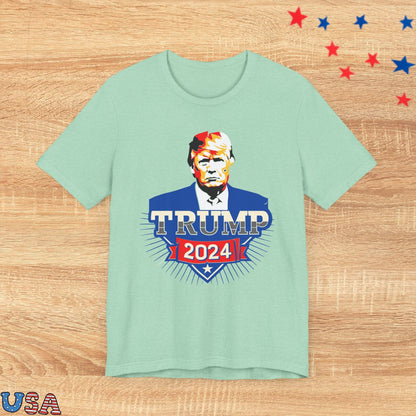 patriotic stars T-Shirt Heather Mint / XS Trump 2024 Superman
