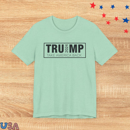 patriotic stars T-Shirt Heather Mint / XS Trump 2024 Take America Back