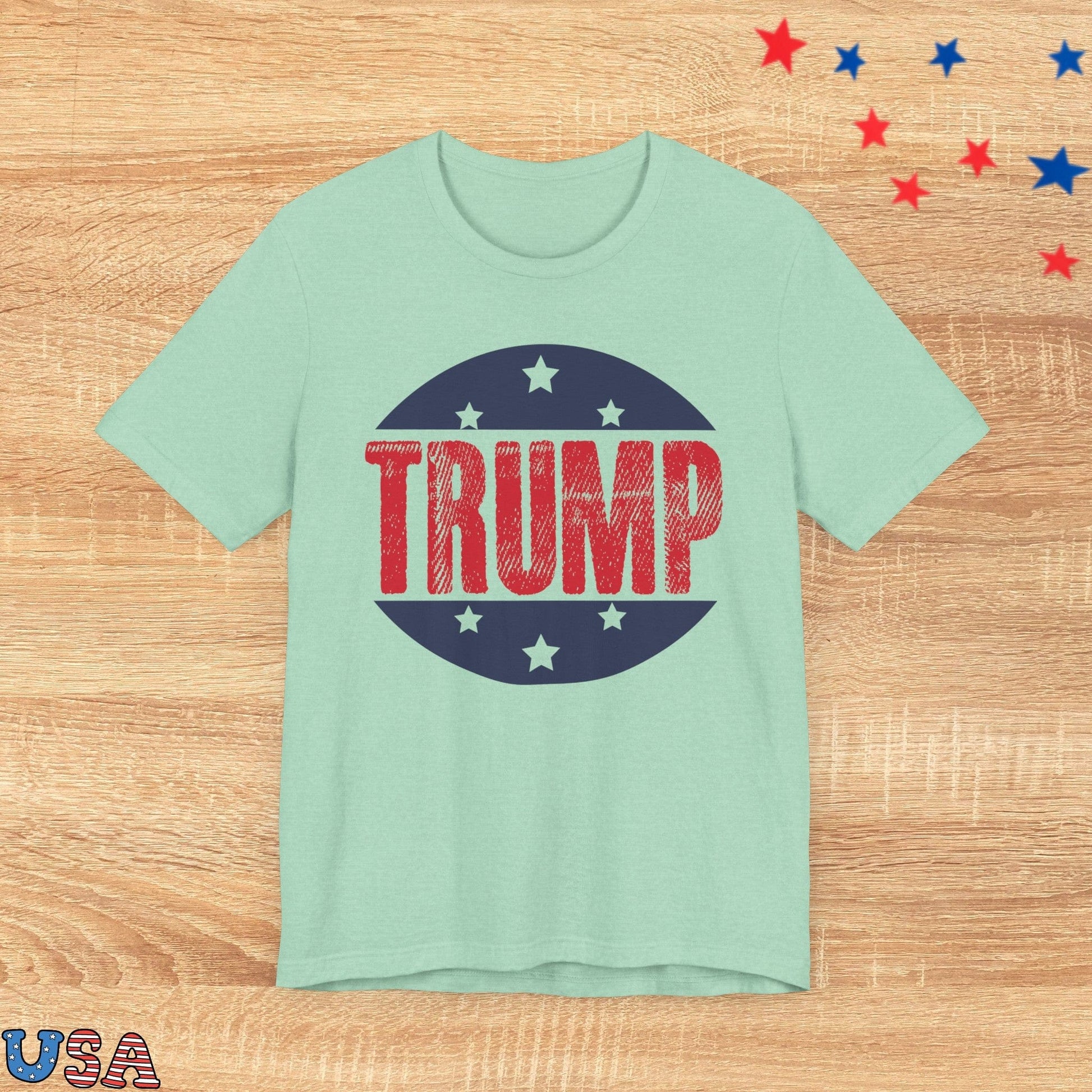 patriotic stars T-Shirt Heather Mint / XS Trump Stars