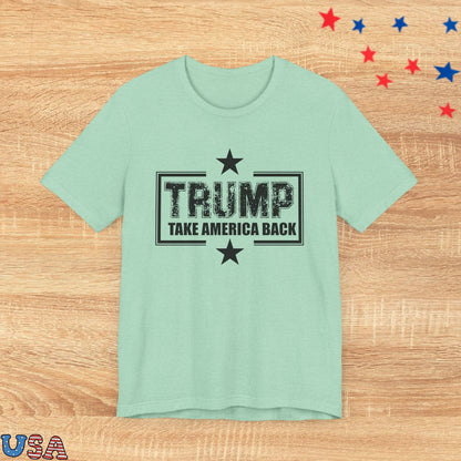 patriotic stars T-Shirt Heather Mint / XS Trump Take America Back