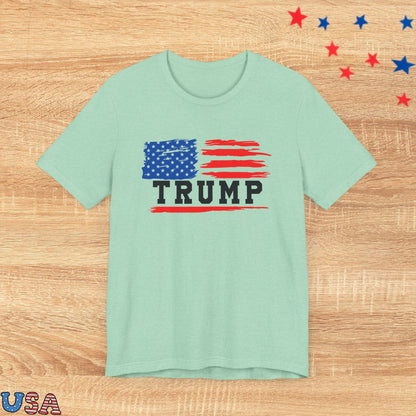patriotic stars T-Shirt Heather Mint / XS Trump USA Flag