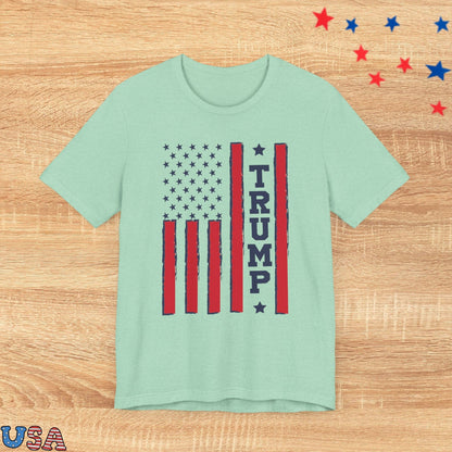 patriotic stars T-Shirt Heather Mint / XS USA Flag - Trump 2024