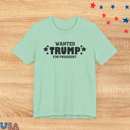 patriotic stars T-Shirt Heather Mint / XS Wanted Trump For President