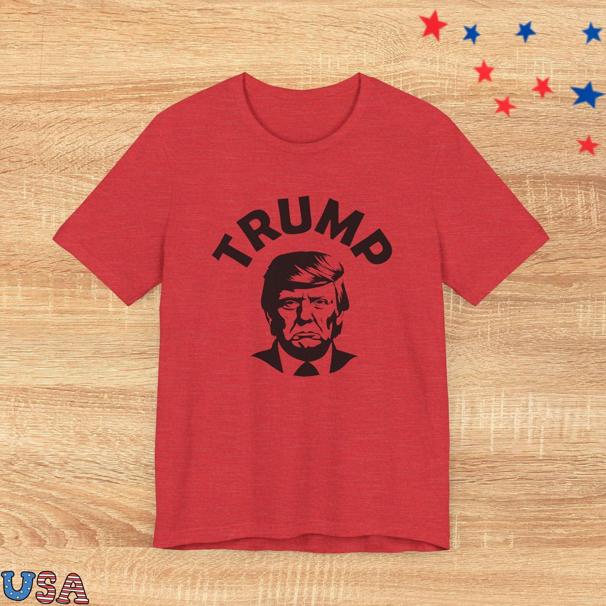 patriotic stars T-Shirt Heather Red / XS Trump Angry Face