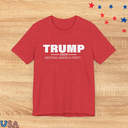 patriotic stars T-Shirt Heather Red / XS Trump keeping America First!