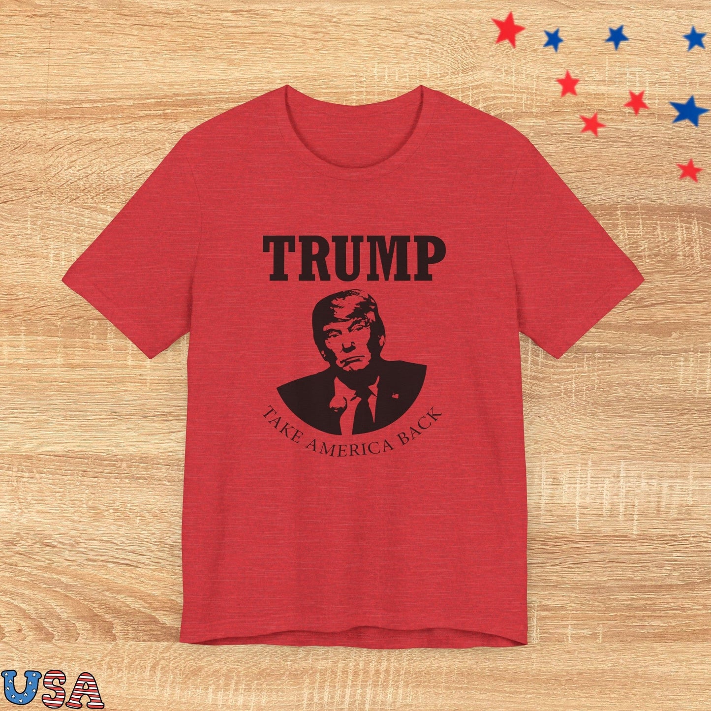 patriotic stars T-Shirt Heather Red / XS Trump Take America Back