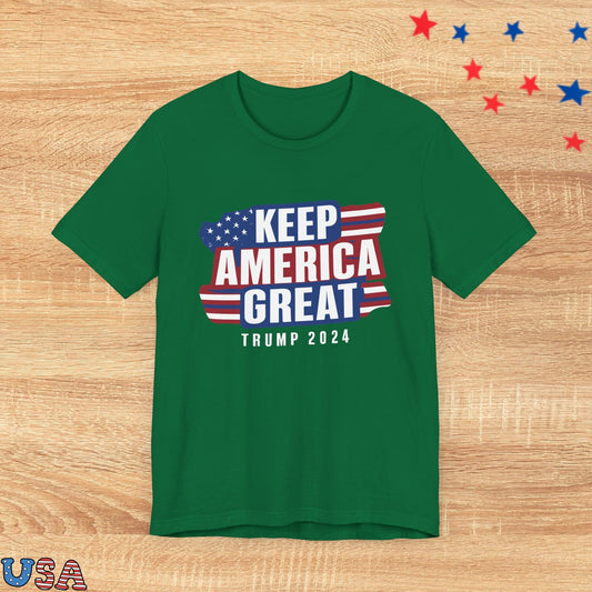 patriotic stars T-Shirt Kelly / XS Keep America Great