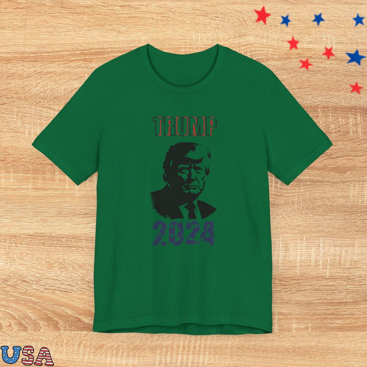 patriotic stars T-Shirt Kelly / XS Trump 2024