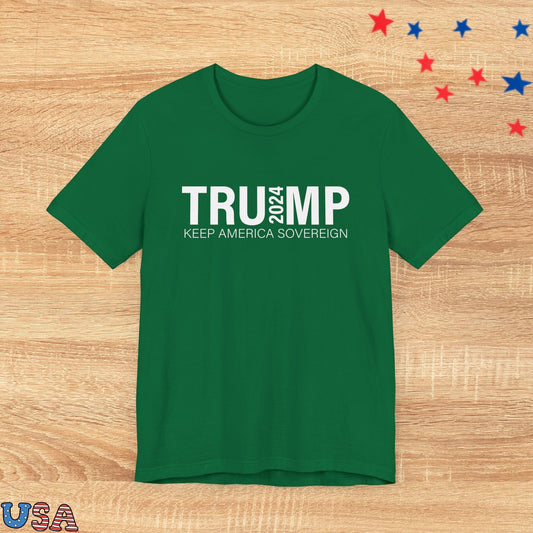patriotic stars T-Shirt Kelly / XS Trump 2024 Keep America Sovereign