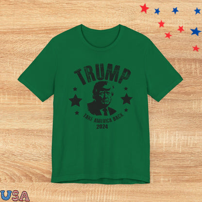 patriotic stars T-Shirt Kelly / XS Trump Take America Back 2024