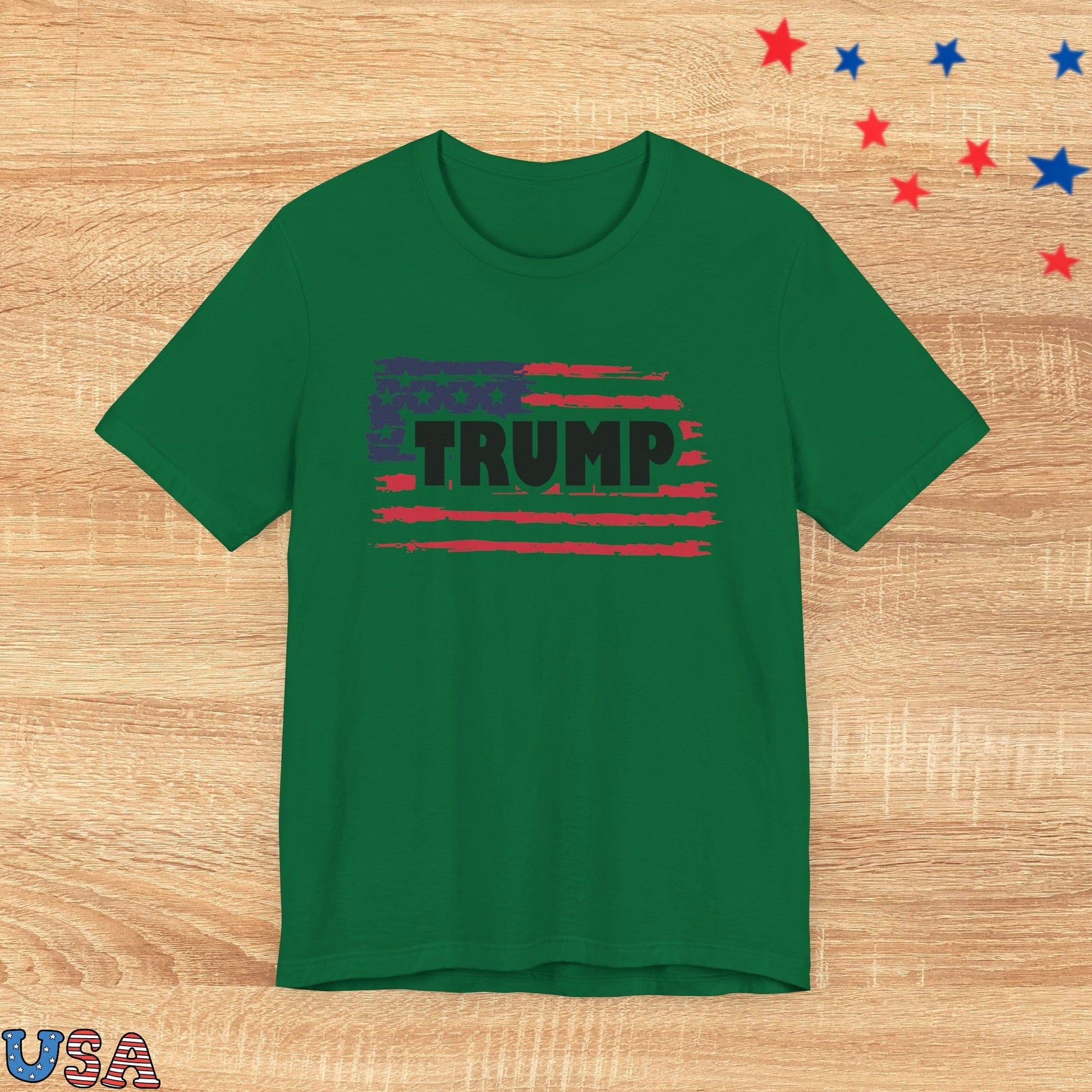 patriotic stars T-Shirt Kelly / XS Trump USA Flag