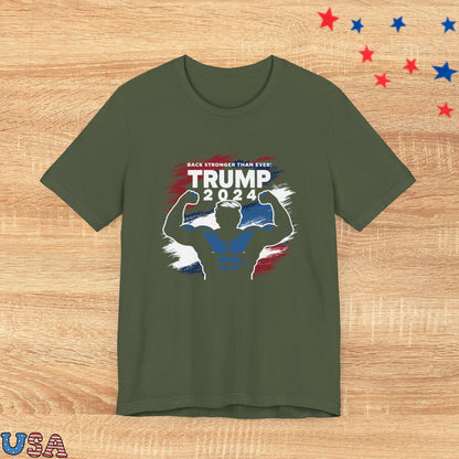 patriotic stars T-Shirt Military Green / XS Back Stronger Than Ever