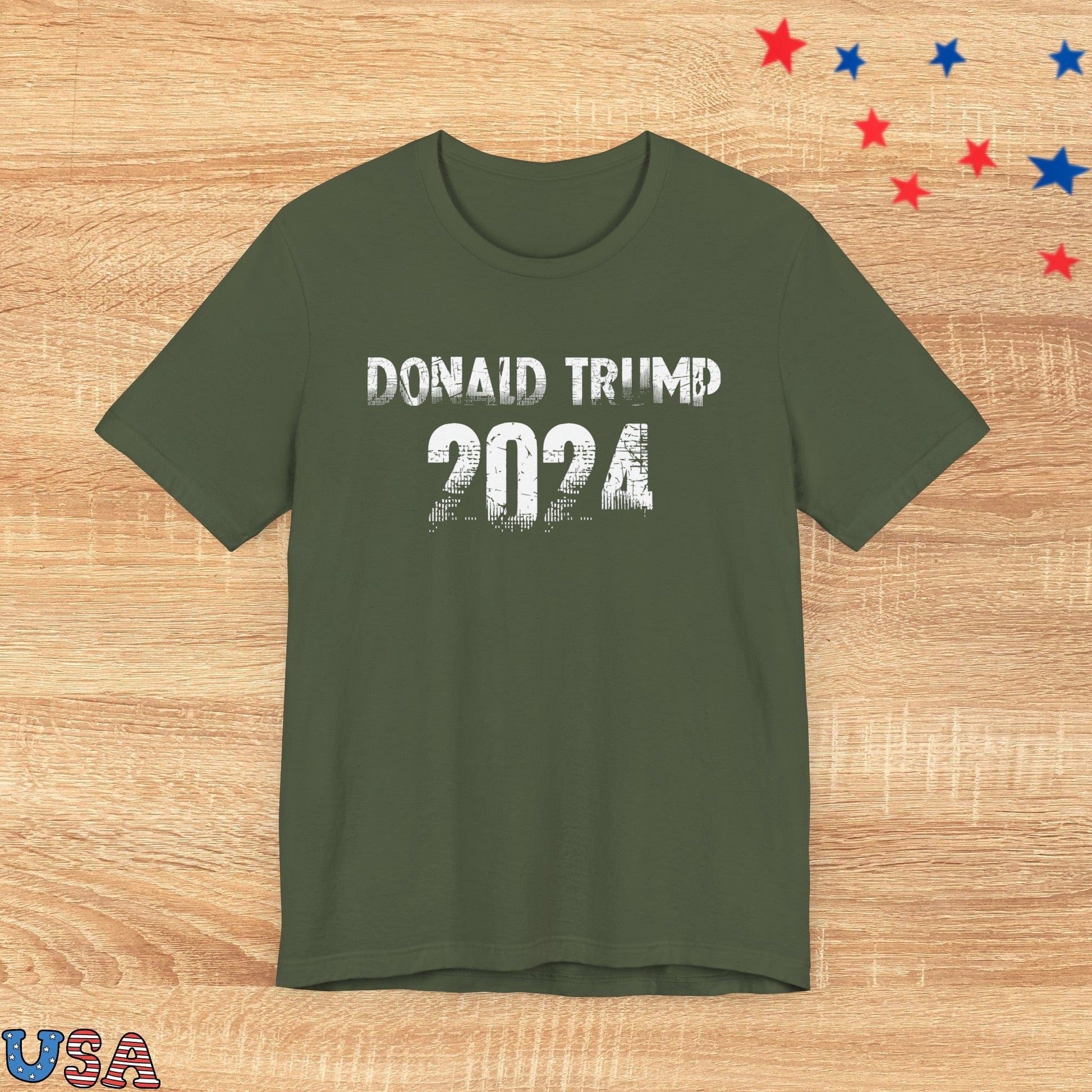 patriotic stars T-Shirt Military Green / XS Donald Trump 2024
