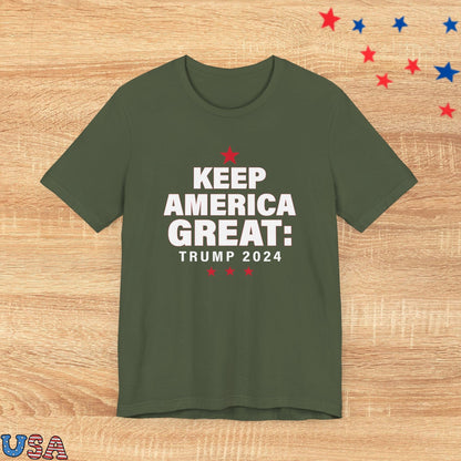 patriotic stars T-Shirt Military Green / XS Keep America Great