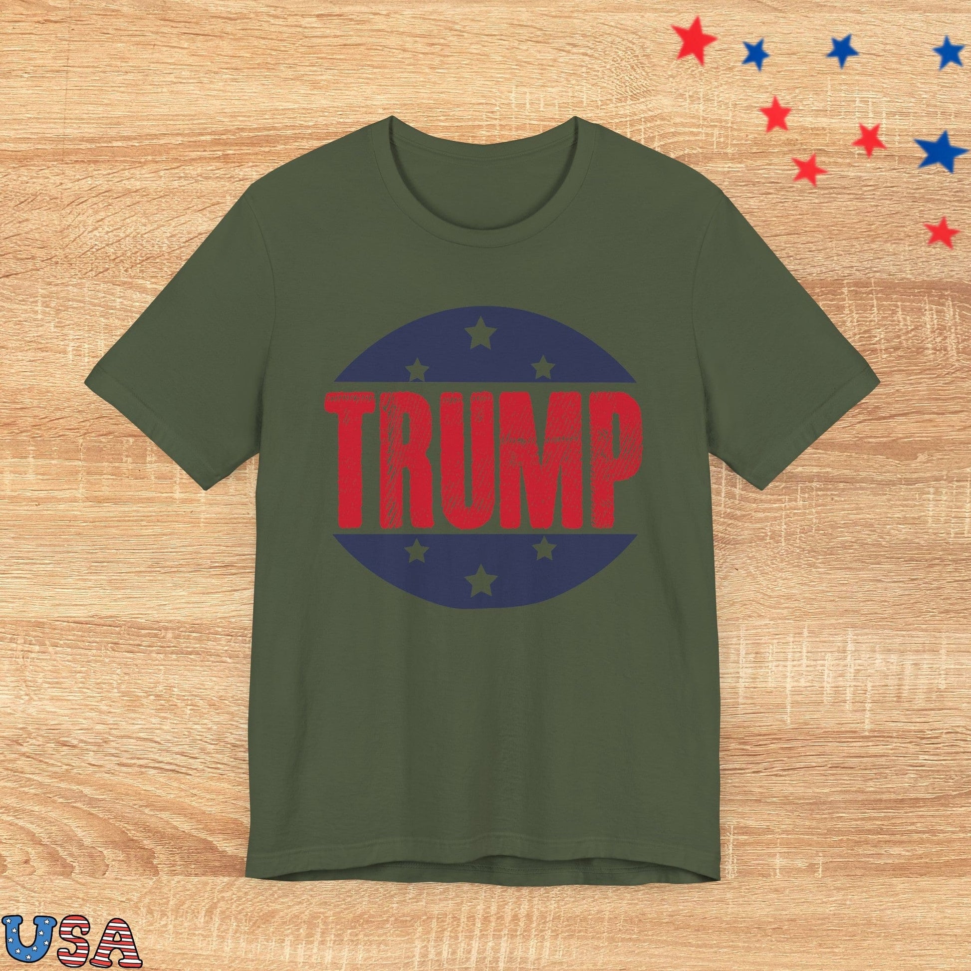 patriotic stars T-Shirt Military Green / XS Trump Stars