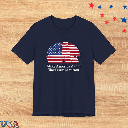 patriotic stars T-Shirt Navy / XS Make America Again! The Trump Vision