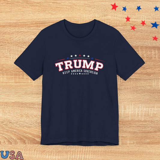 patriotic stars T-Shirt Navy / XS Trump Keep America Sovereign