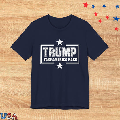 patriotic stars T-Shirt Navy / XS Trump Take America Back