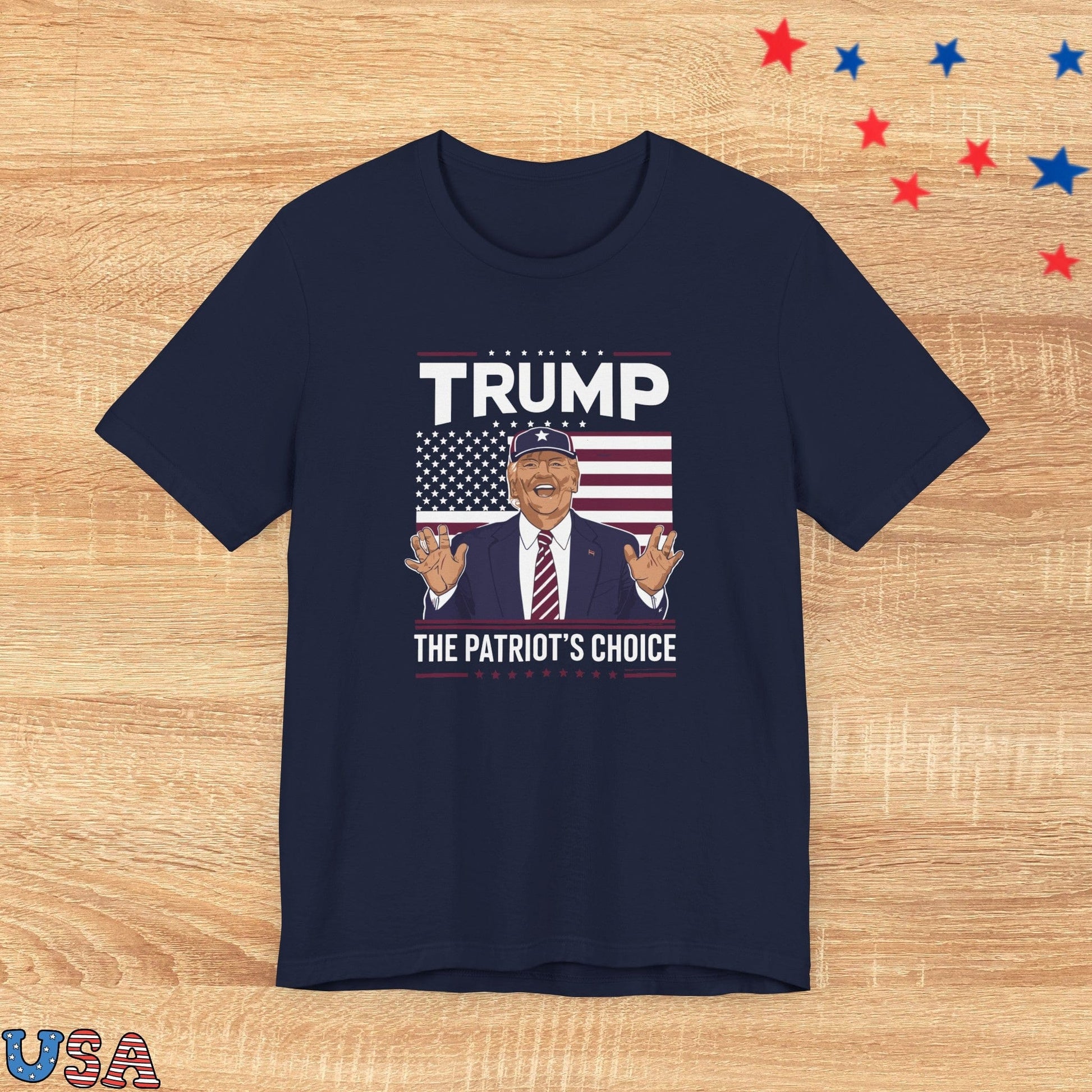 patriotic stars T-Shirt Navy / XS Trump The Patriot's Choice