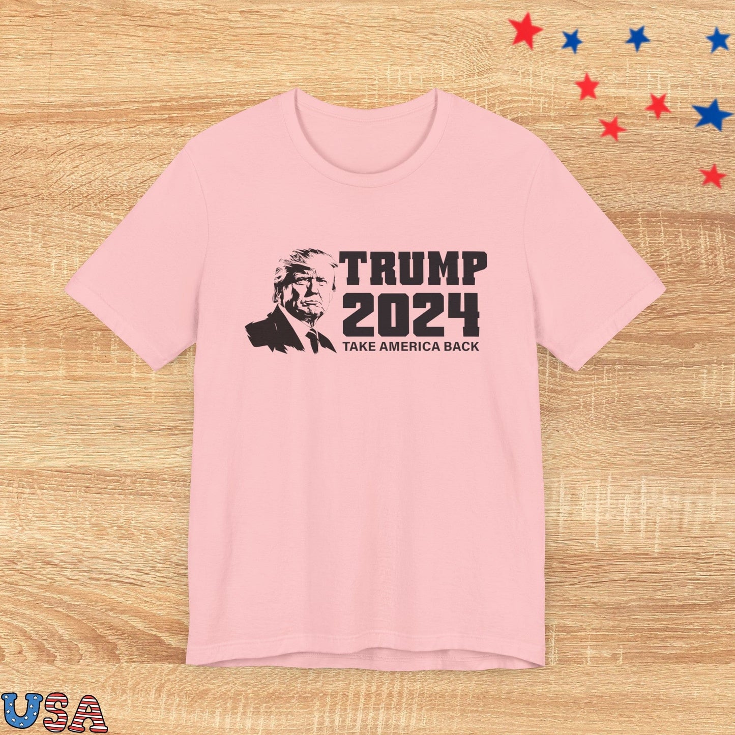 patriotic stars T-Shirt Pink / XS Trump 2024