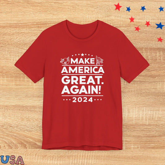 patriotic stars T-Shirt Red / XS Make America Great. Again! 2024