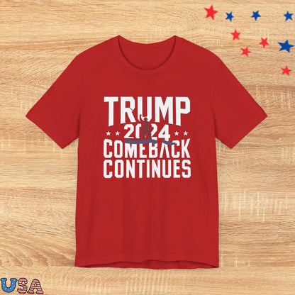 patriotic stars T-Shirt Red / XS Trump 2024 Comeback Continues