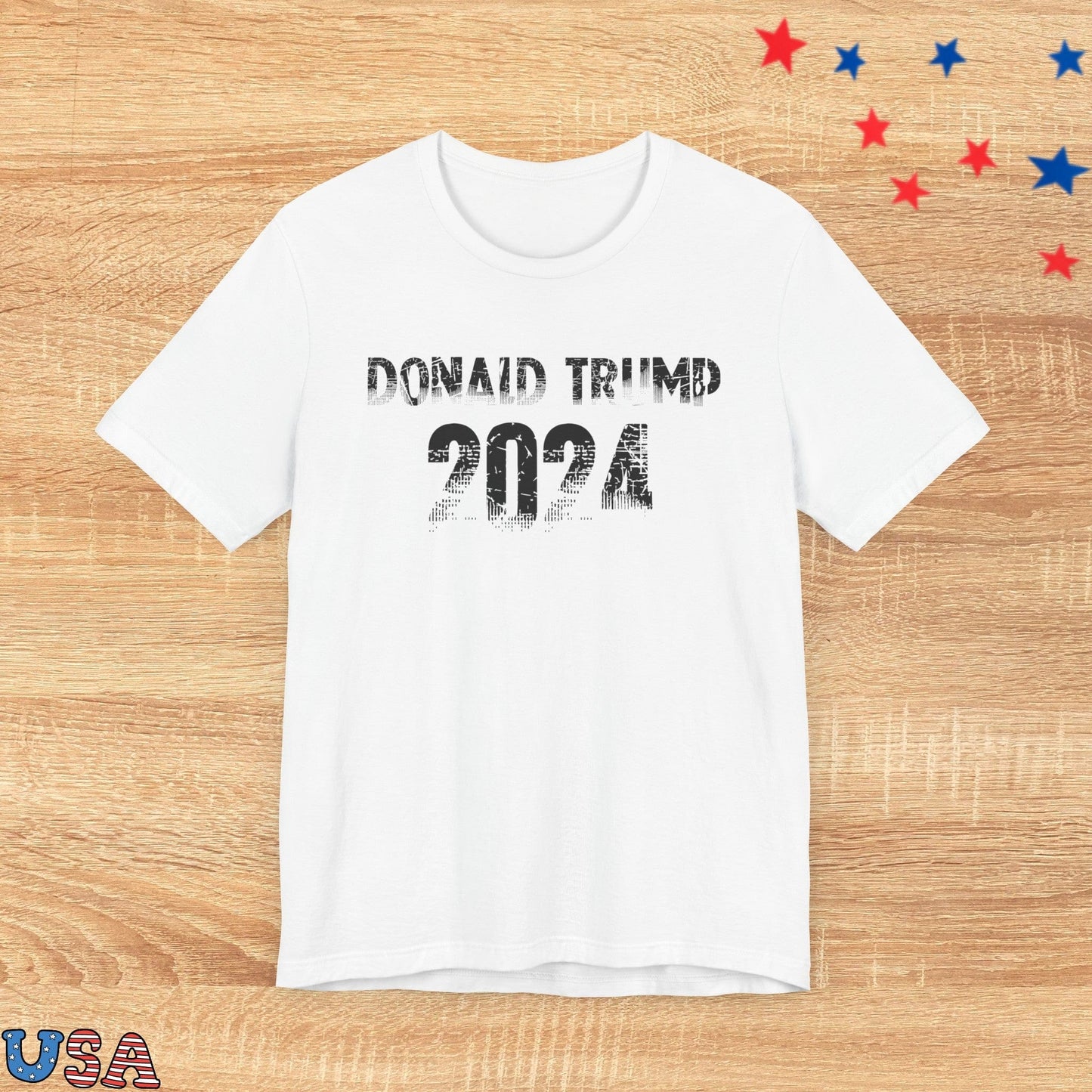 patriotic stars T-Shirt White / S Donald Trump 2024