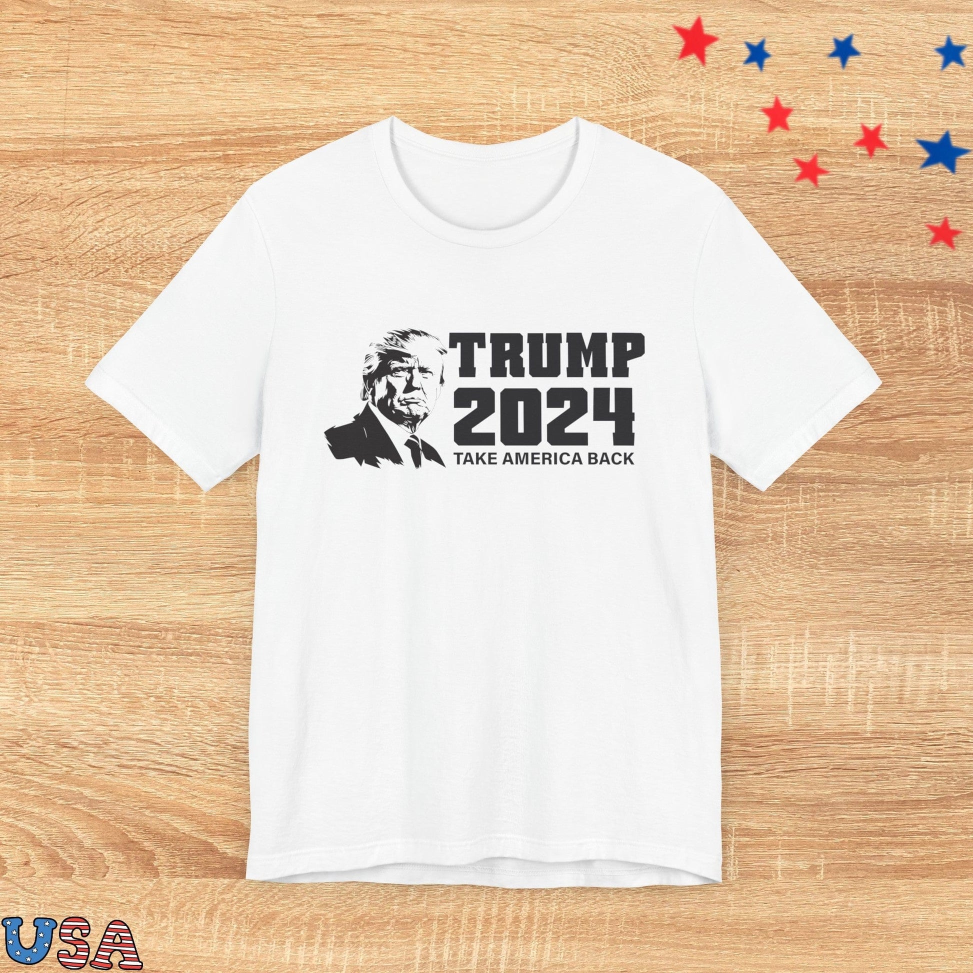 patriotic stars T-Shirt White / S Trump 2024