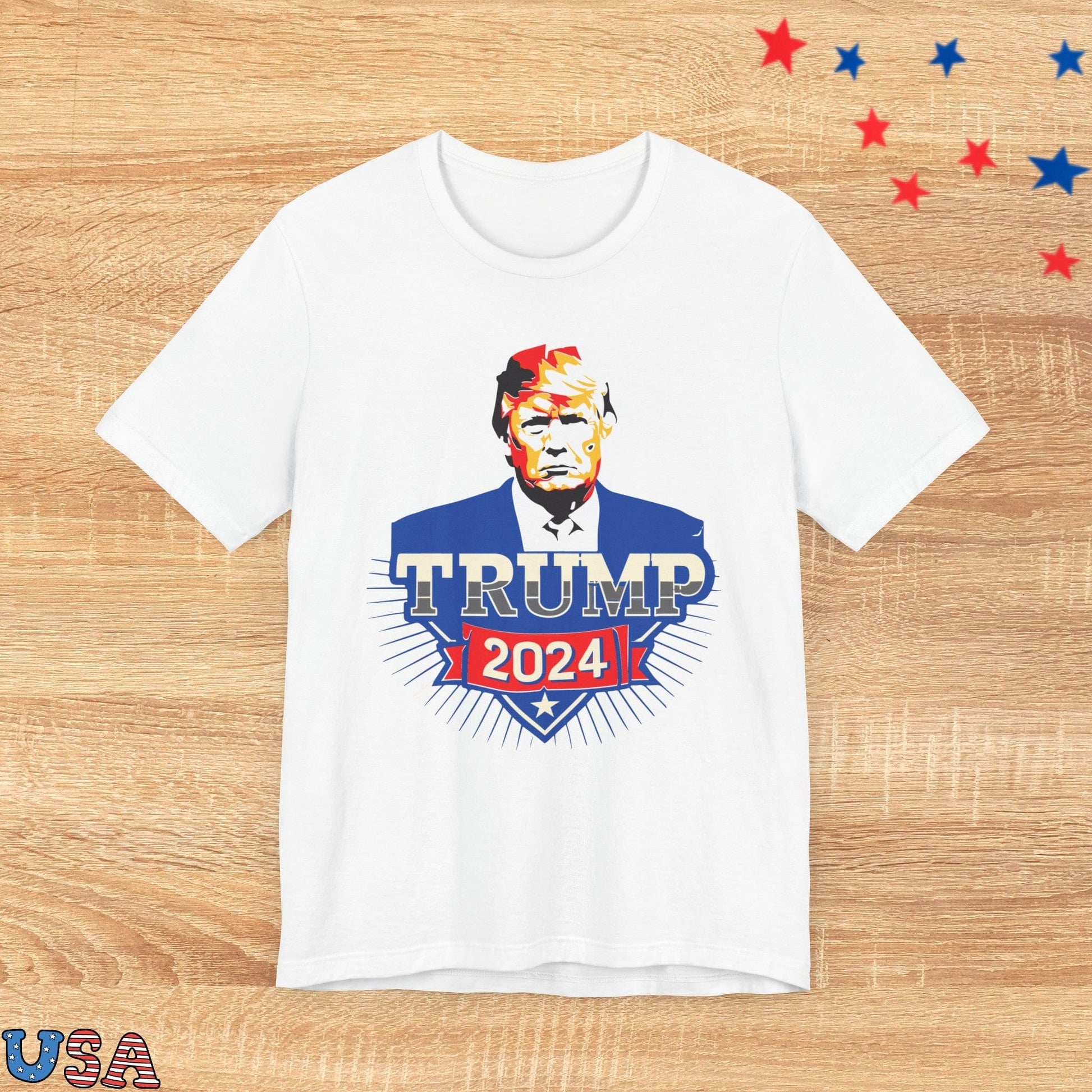 patriotic stars T-Shirt White / S Trump 2024 Superman