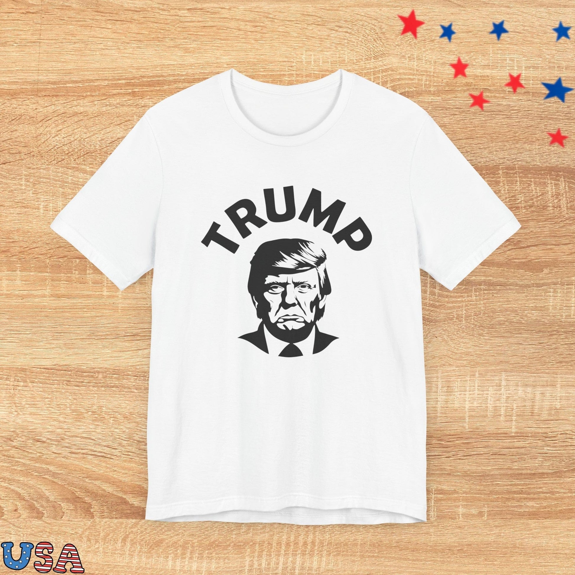 patriotic stars T-Shirt White / S Trump Angry Face